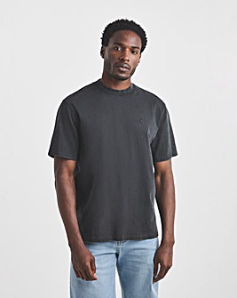 Union Garment Dyed Relaxed Fit T-Shirt-Black