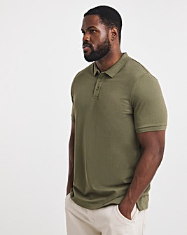 Pique Polo Long Length-Olive