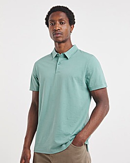 Jersey Polo Long Length-Blue