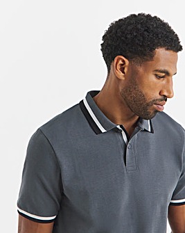 Tipped Pique Polo Long