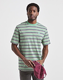 Union Relaxed Fit Marl Yarn Dye Stripe T-Shirt Long
