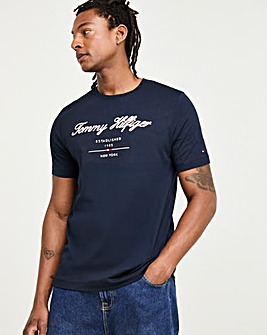 Tommy Hilfiger Short Sleeve Script Logo T-Shirt