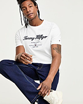 Tommy Hilfiger Short Sleeve Script Logo T-Shirt