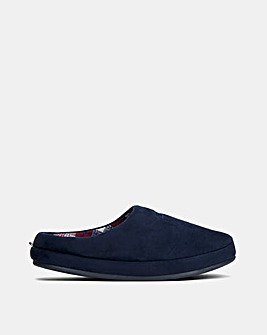 Tommy Hilfiger Check Lined Slipper - Navy