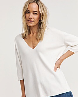 V Neck Boxy Jumper