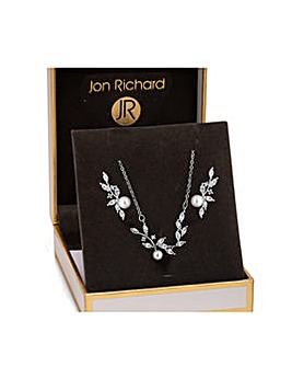 Jon Richard Crystal And Pearl Vine Jewellery Set - Gift Boxed
