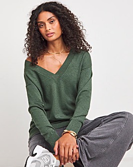 V Neck Slouch Tunic