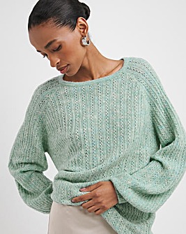 Pointelle Crew Neck Tunic