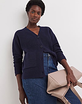 Button Ribbed Cardigan