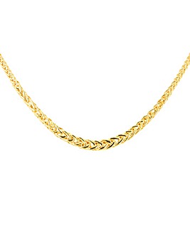 9ct Gold Plaited Woven Link Necklace