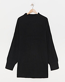 High Neck Ribbed Tunic