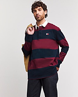 Tommy Jeans Stripe Badge Rugby Polo