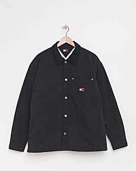 Tommy Jeans Black Canvas Cord Overshirt