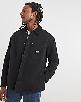 Tommy Jeans Black Canvas Cord Overshirt - Black