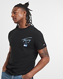 Tommy Jeans Short Sleeve Signature City T-Shirt - Black