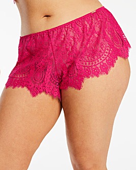 Figleaves Curve Adore Hot Pink Lace French Knickers