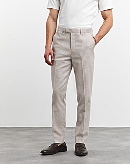 Linen Blend Pinstripe Suit Trouser