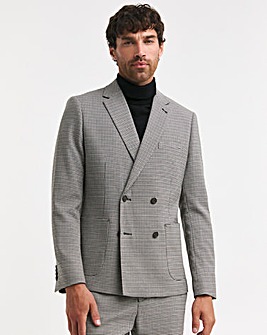 Double Breasted Puppytooth Blazer