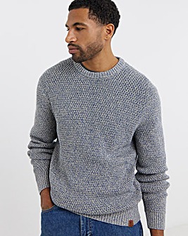 Timberland Cotton Textured Sweater - Blue