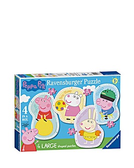 Ravensburger Peppa Pig 4x Large Shaped Puzzles