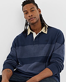 Timberland Long Sleeve Striped Rugby Polo Shirt
