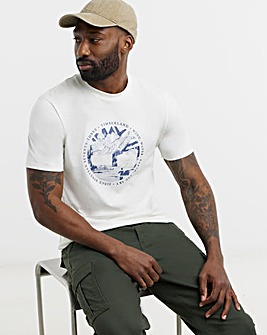 Timberland Tree Logo Lake House Graphic Tee
