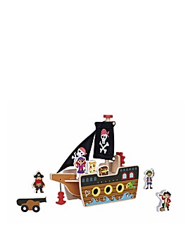 Tooky Toy Wooden Pirate Ship