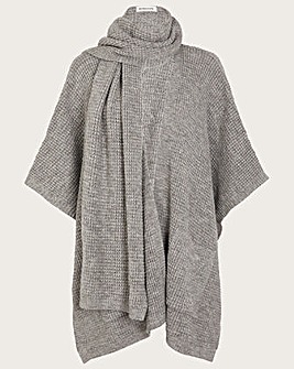 Monsoon Knit Poncho and Scarf