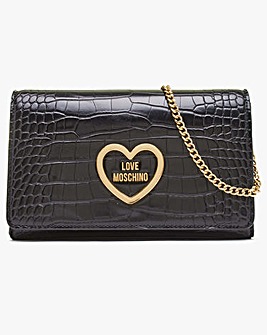 Love Moschino Croc Heart Shoulder Bag