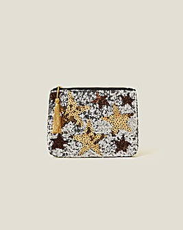 Accessorize Sequin Star Flat Pouch