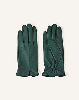 Accessorize Touchscreen Leather Gloves
