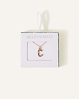 Accessorize Crystal Initial Necklace