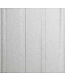 Superfresco Paintable Beadboard White Durable Heavy Duty Wallpaper