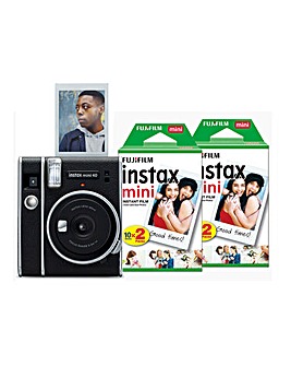 Fujifilm Instax Mini 40 Instant Camera including 50 Shots - Black