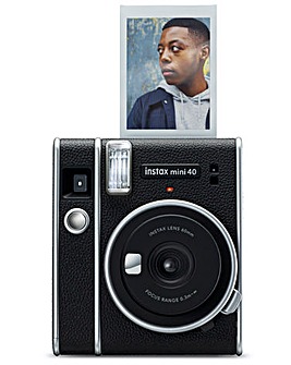 Fujifilm Instax Mini 40 Instant Camera Including 10 Shots - Black