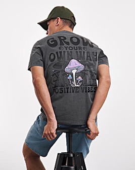 Acid Wash Psychedelic Graphic T Long