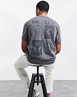 Relaxed Fit Acid Wash Graphic T-Shirt