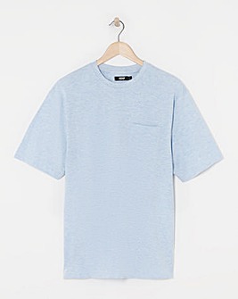 Relaxed Fit Marl Pocket T-Shirt