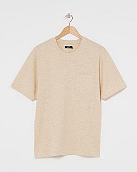 Relaxed Fit Marl Pocket T-Shirt