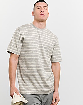 Relaxed Fit Textured Stripe T-Shirt