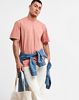 Over Dyed Marl Relaxed Fit T-Shirt Long