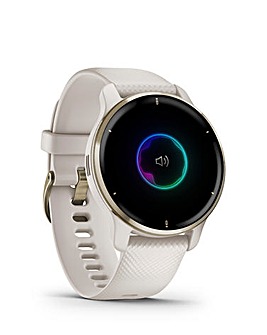 Garmin Venu 2 Plus GPS Smart Watch - White Gold