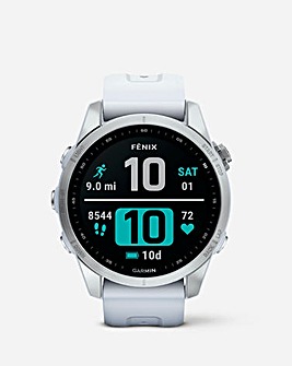 Garmin Fenix 7S Smart Watch - Silver & White