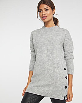 Crew Neck Button Side Tunic