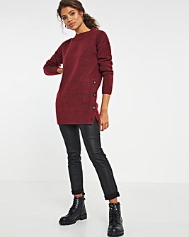 Crew Neck Button Side Tunic