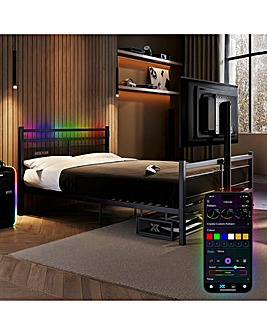 X Rocker Basecamp RGB Double Bed - Black