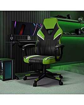 X Rocker Tempest Ergonomic PC Office Gaming Chair - Green