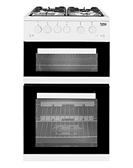 Beko KDG582W 50cm Twin Cavity Gas Cooker White