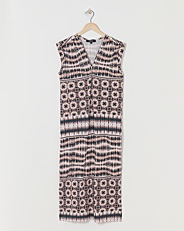 Soft Touch Jersey Midi Dress With Zip Front