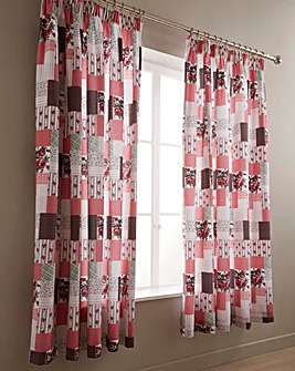 Cordelia Patchwork Pencil Pleat Curtains